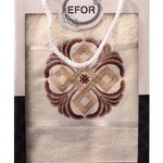 Полотенце для ванной в подарочной упаковке Efor хлопковая махра герб v1 кремовый 50х90, фото, фотография