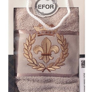 Полотенце для ванной в подарочной упаковке Efor хлопковая махра герб v2 капучино 50х90