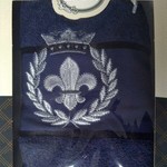 Полотенце для ванной в подарочной упаковке Efor хлопковая махра герб v2 тёмно-синий 50х90, фото, фотография