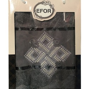 Полотенце для ванной в подарочной упаковке Efor хлопковая махра герб v4 темно-серый 50х90