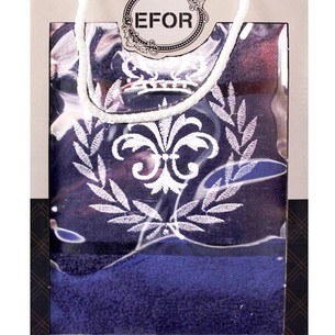 Полотенце для ванной в подарочной упаковке Efor хлопковая махра герб v6 синий 50х90