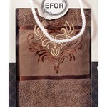 Полотенце для ванной в подарочной упаковке Efor хлопковая махра герб v7 кофейный 50х90, фото, фотография