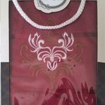 Полотенце для ванной в подарочной упаковке Efor хлопковая махра герб v7 бордовый 70х140, фото, фотография