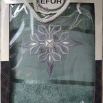 Полотенце для ванной в подарочной упаковке Efor хлопковая махра герб v8 зеленый 50х90, фото, фотография