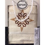 Полотенце для ванной в подарочной упаковке Efor хлопковая махра герб v8 кремовый 50х90, фото, фотография