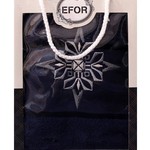 Полотенце для ванной в подарочной упаковке Efor хлопковая махра герб v8 тёмно-синий 50х90, фото, фотография