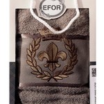 Полотенце для ванной в подарочной упаковке Efor хлопковая махра герб v2 тёмно-кофейный 50х90, фото, фотография