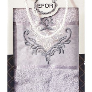 Полотенце для ванной в подарочной упаковке Efor хлопковая махра герб v7 светло-серый 50х90