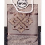 Полотенце для ванной в подарочной упаковке Efor хлопковая махра герб v4 капучино 70х140, фото, фотография