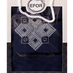 Полотенце для ванной в подарочной упаковке Efor хлопковая махра герб v4 тёмно-синий 70х140, фото, фотография