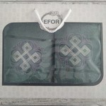 Подарочный набор полотенец для ванной 50х90, 70х140 Efor хлопковая махра герб v1 зеленый, фото, фотография