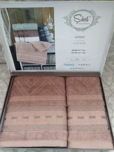 Подарочный набор полотенец для ванной 50х90, 70х140 Sikel ARMONI хлопковая махра, фото, фотография