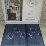 Подарочный набор полотенец для ванной 50х90, 70х140 Sikel KARDELEN хлопковая махра, фото, фотография