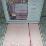 Подарочный набор полотенец для ванной 50х90, 70х140 Sikel PALMIRA бамбуково-хлопковая махра, фото, фотография