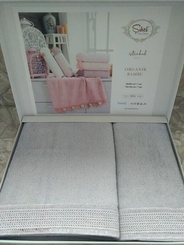 Подарочный набор полотенец для ванной 50х90, 70х140 Sikel PASTEL STORE хлопковая махра, фото, фотография