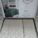 Подарочный набор полотенец для ванной 50х90, 70х140 Sikel VENUS хлопковая махра, фото, фотография