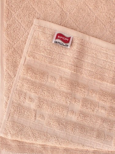 Полотенце для ванной Efor GEOMETRI хлопковая махра бежевый 50х90, фото, фотография