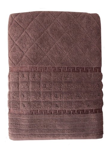 Полотенце для ванной Efor GEOMETRI хлопковая махра хаки 70х140, фото, фотография