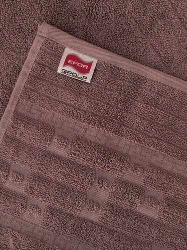 Полотенце для ванной Efor GEOMETRI хлопковая махра хаки 70х140, фото, фотография