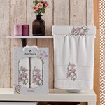 Подарочный набор полотенец для ванной 50х90, 70х140 Merzuka BALLERINA хлопковая махра кремовый, фото, фотография