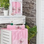 Подарочный набор полотенец для ванной 50х90, 70х140 Merzuka BLOOM хлопковая махра розовый, фото, фотография