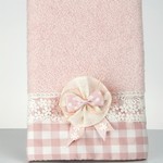 Подарочный набор с полотенцем Nazik Home LUCCA пудра, фото, фотография