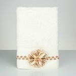 Подарочный набор с полотенцем Nazik Home LARA кремовый, фото, фотография