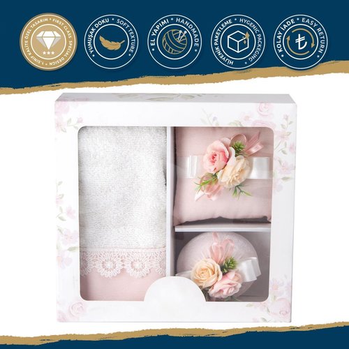 Подарочный набор с полотенцем Nazik Home ESTA, фото, фотография