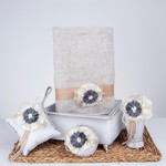 Подарочный набор с полотенцем Nazik Home DREAM серый, фото, фотография