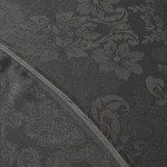 Скатерть овальная Karna DORE водонепроницаемый жаккард антрацит 160х220, фото, фотография