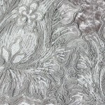 Скатерть прямоугольная Efor PANDORA велюр серый 160х220, фото, фотография