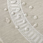 Скатерть круглая Karna TURKISH LINE водонепроницаемый жаккард бежевый D=160, фото, фотография