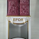 Подарочный набор полотенец для ванной 50х90, 70х140 Efor BMB-20 бамбуковая махра бордовый, фото, фотография