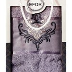 Полотенце для ванной в подарочной упаковке Efor хлопковая махра герб v7 темно-серый 70х140, фото, фотография