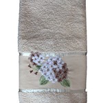 Полотенце для ванной в подарочной упаковке Efor Букет сирени хлопковая махра капучино, фото, фотография