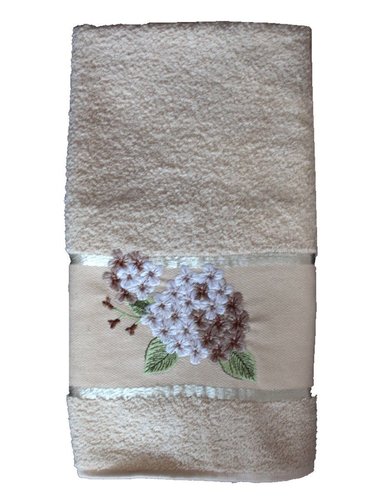 Полотенце для ванной в подарочной упаковке Efor Букет сирени хлопковая махра капучино, фото, фотография
