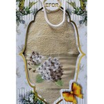 Полотенце для ванной в подарочной упаковке Efor Букет сирени хлопковая махра капучино, фото, фотография