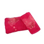 Подарочный набор полотенец для ванной 50х90, 70х140 Efor ANGEL хлопковая махра ярко-розовый, фото, фотография