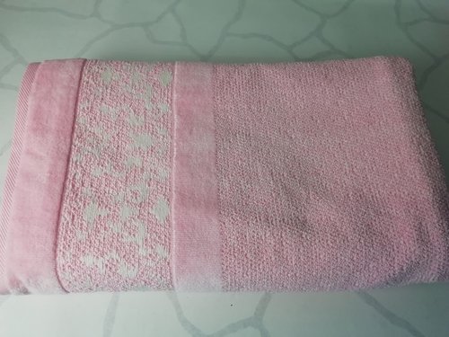 Набор полотенец для ванной 4 шт. Ozdilek ELENOR хлопковая махра розовый 100х150, фото, фотография