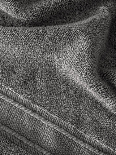 Полотенце для ванной Karna VIANA ZERO TWIST микрокоттон хлопок тёмно-серый 50х90, фото, фотография