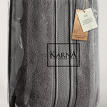 Полотенце для ванной Karna VIANA ZERO TWIST микрокоттон хлопок тёмно-серый 70х140, фото, фотография