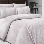 Постельное белье DO&CO RACHEL хлопковый сатин-жаккард бежевый евро, фото, фотография