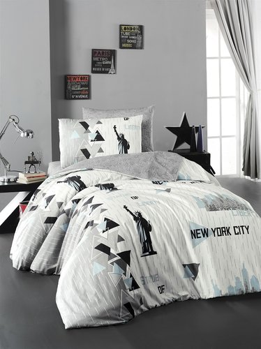 Детское постельное белье DO&CO NEW YORK хлопковый ранфорс 1,5 спальный, фото, фотография