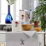 Подарочный набор полотенец для кухни 40х60(2) Meteor BIONCE хлопковая вафля повар, фото, фотография