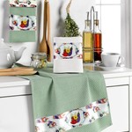 Подарочный набор полотенец для кухни 40х60(2) Meteor LUX KARIZMA хлопковая вафля V1, фото, фотография