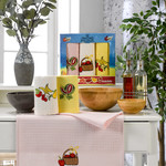 Подарочный набор полотенец для кухни 40х60(3) Meteor BIONCE хлопковая вафля фрукты, фото, фотография