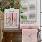 Подарочный набор полотенец для ванной 50х90, 70х140 Meteor LADY ROSE хлопковая махра розовый, фото, фотография