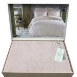 Постельное белье Maison Dor MIRABELLE хлопковый сатин-жаккард грязно-розовый евро-макси, фото, фотография