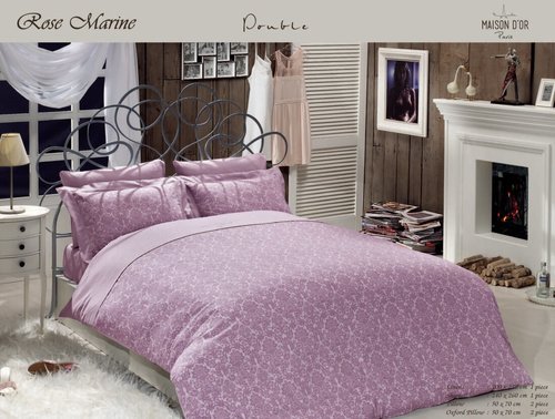 Постельное белье Maison Dor ROSEMARINE хлопковый сатин фиолетовый 1,5 спальный, фото, фотография