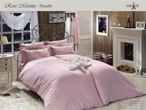 Постельное белье Maison Dor ROSEMARINE хлопковый сатин розовый евро, фото, фотография